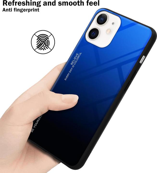 Actual product image Cadorabo TPU 2 colors glass cover (Apple iPhone 12 mini)