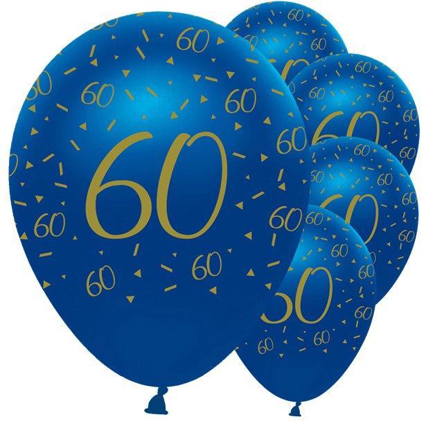 Produktbild Creative Party Ballons "60 Jahre" Marineblau und Gold
