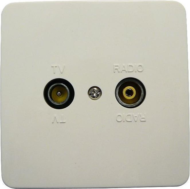 Produktbild Maximum Wall outlet TV/Radio finish.