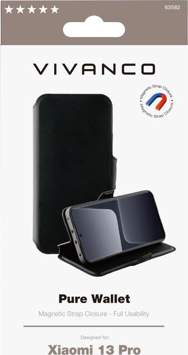 Produktbild Vivanco PURE Wallet fuer Xiaomi 13 Pro, schwarz