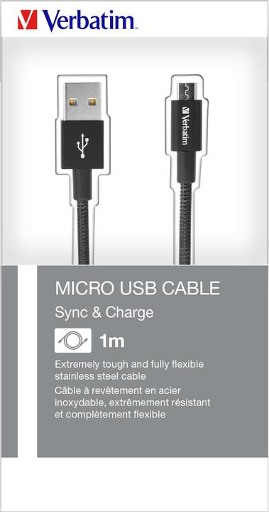 Actual product image Verbatim USB A - USB Micro (1 m, USB 2.0)