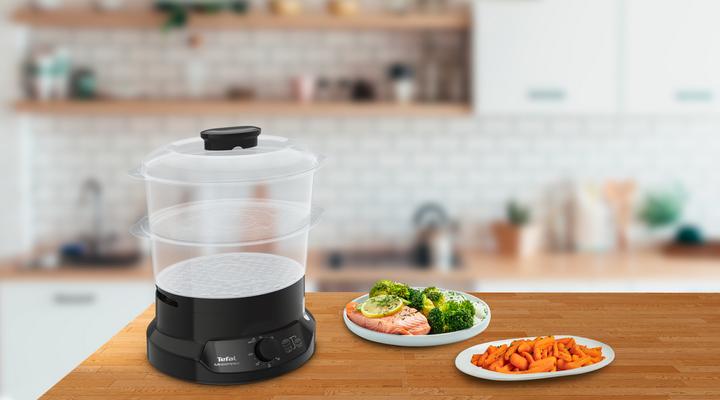 Actual product image Tefal Minicompact VC139810 steam cooker 2 basket(s) Freestanding Black