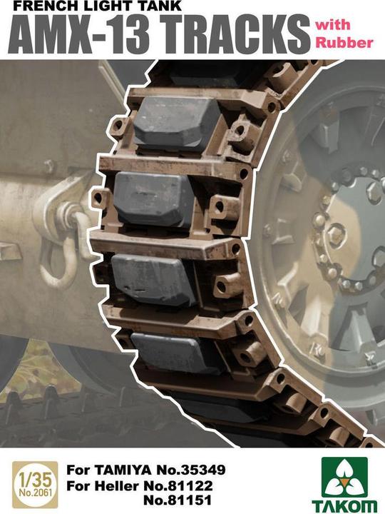 Productafbeelding Takom Franse lichte tank AMX-13 rupsbanden met rubberen strips