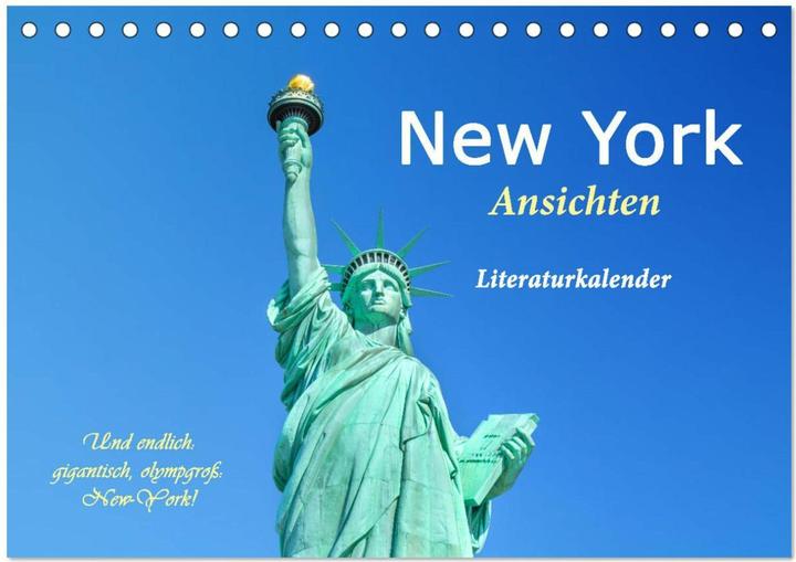 Produktbild New York Ansichten - Literaturkalender (Tischkalender 2024 DIN A5 quer), Monatskalender (A5, Deutsch)