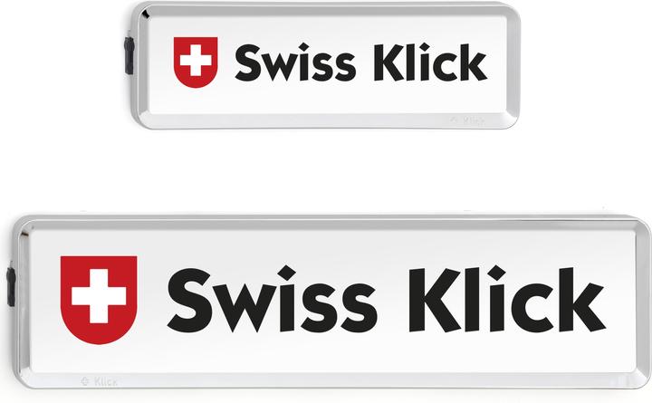 Swissklick Wechselnummernrahmenhalter Set (Front + Heck, Langformat)