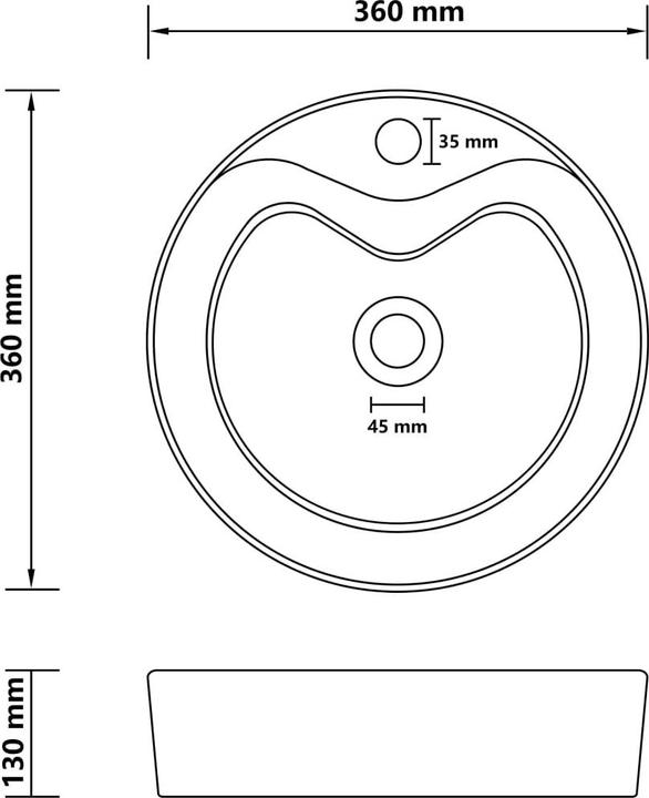 Actual product image VidaXL Hallbjarn (360 mm, 360 mm)