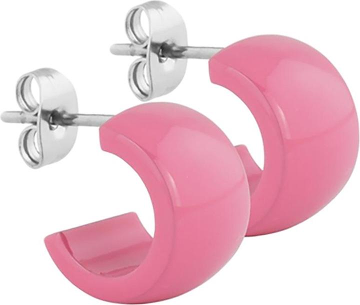 Image du produit Star Piercing Boucles d'oreilles rose rond arrondi 9x14 (sans laiton, Acier chirurgical 316L)
