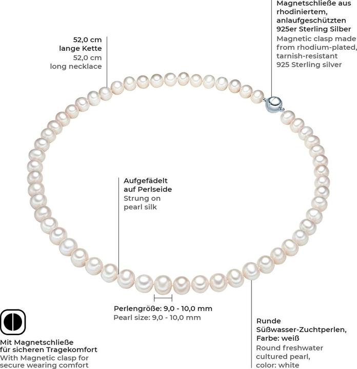 Actual product image Valero Pearls Ladies necklace - 36532 (Sterling Silver)