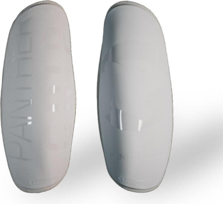 Panthergrip Fussball Schienbeinschoner mit Anziehhilfe Weiss Grösse S (S)
