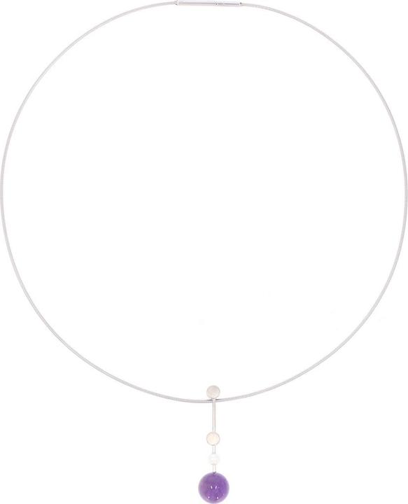 Immagine prodotto Xen Collana Atelier con ametista e perla d'acqua dolce 45 cm (Acciaio inossidabile, 45 cm)