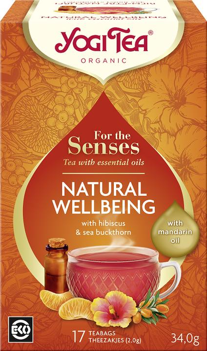 Yogi Tea Fontaine Thé des sens à l'huile de mandarine (pour un bien-être naturel) Bio (17 x 2 g) 34 g - (34 g)