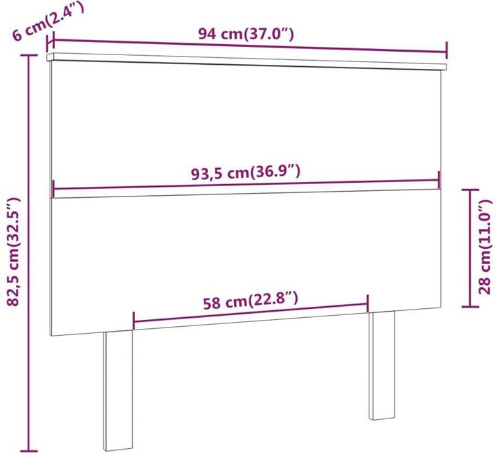 Actual product image VidaXL Farkas (94 x 6 x 82.5 cm)