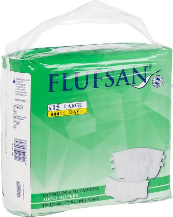 Actual product image VidaXL Flufsan disposable nappies for adults 15 pcs. Size (15 x, L)