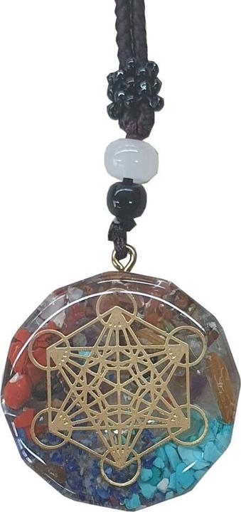 Saraswati Halskette Orgone Metatron.AC784 (Epoxidharz, Kunststofffaser, Edelsteine)