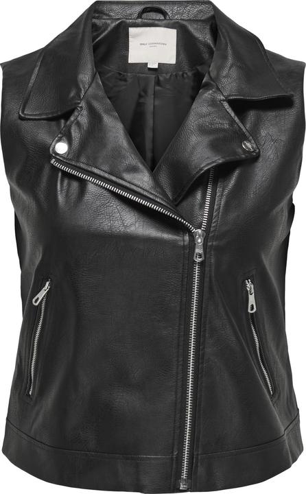 Only Curvy Kunstleder Biker Weste Bikerjacke