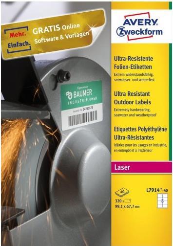 Produktbild Avery Ultra-Resistente Folien-Etiketten