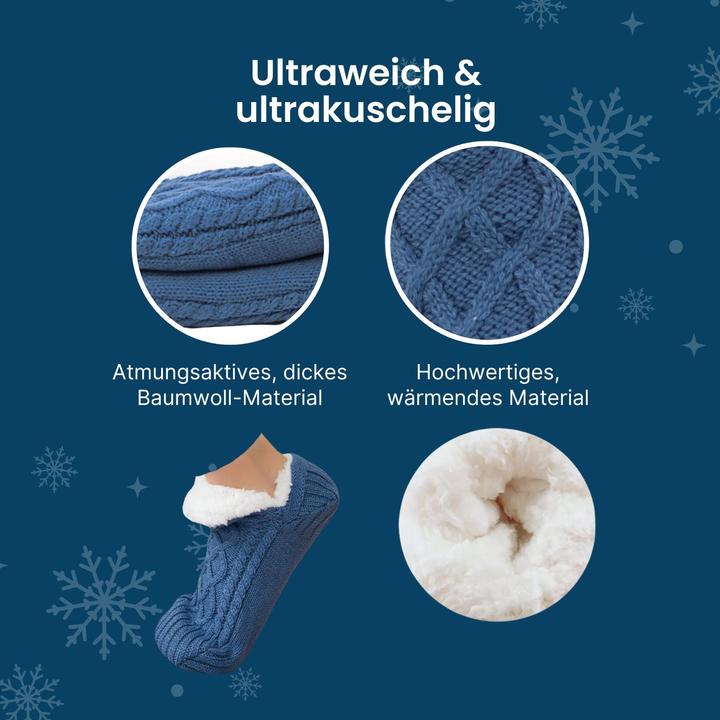 Produktbild Hermex Hausschuhe Gr. 35-38 Wintersocken Kuschelsocken Fuzzy-Socken Pantoffeln (Einzelpack, 35 - 38)
