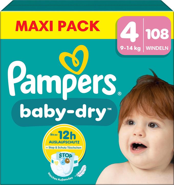 Produktbild Pampers Baby-Dry (Gr. 4, Monatsbox, 108 Stück)