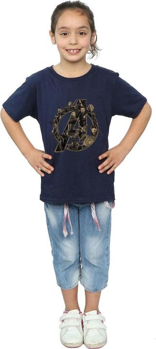 Actual product image Girls Avengers Infinity War Logo Cotton T-Shirt (140, 146)