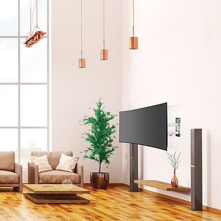 Actual product image Barkan TV wall bracket 13-65", metal, white (Wall, 65", 40 kg)
