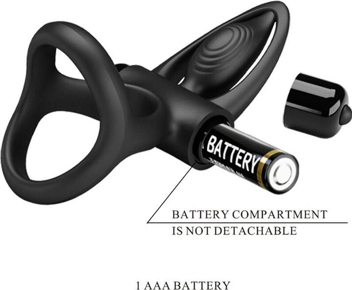 Actual product image Pretty Love Vibration Ring 10 Vibrations Black Silicone