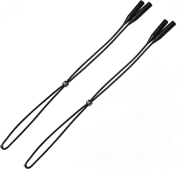 Techsuit - (2 pack) Glasses Strap (GST4) - for Men, Woman, from Silicone - Black