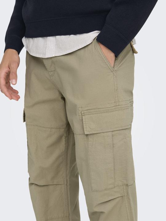 Immagine prodotto Only & Sons Pantaloni cargo elasticizzati a vita media dal taglio loose fit Pantaloni (34)