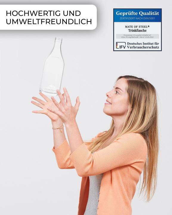 Produktbild Mate of Steel Glas Flasche