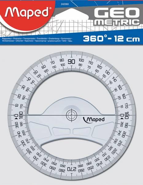 Immagine prodotto Maped Goniometro geometrico a 360 gradi, 120 mm, in plastica (120 mm)