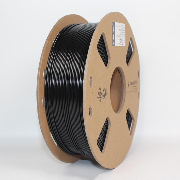 Actual product image Gembird * Filament 3D printer PETG / 1.75 mm / 1 kg / Black (PETG, 1.75 mm, 1000 g, Black)