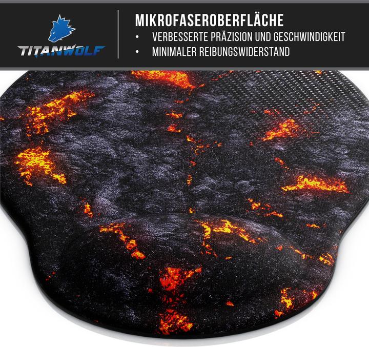Actual product image Titanwolf Gaming Mouse Pad, with Wrist Pad, Office Gel Mouse Pad with Wrist Pad