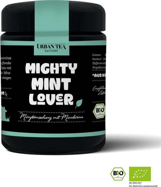 Urban Tea Factory Mighty Mint Lover - Mint tea blend with mandarin - organic glass