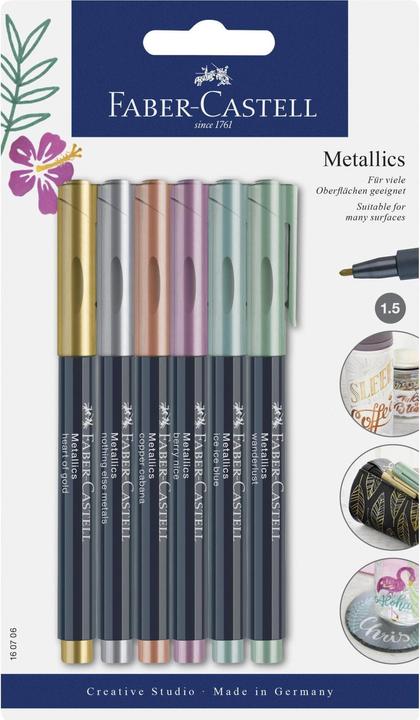 Faber-Castell Metallics (Multicolor, 1.50 mm, 6 x)