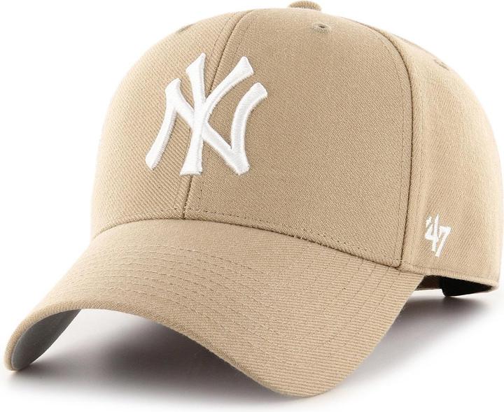 47 Brand Relaxed Fit Cap - MLB New York Yankees Khaki Beige (One Size)