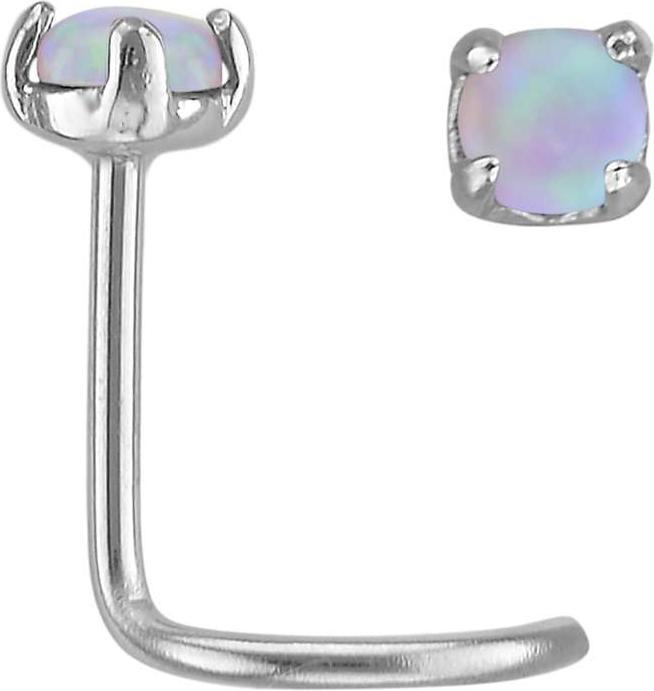 Bijouteria Nasenpiercing (Edelstahl, Synthetischer Opal)