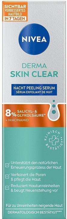 Label énergétique NIVEA Derma Skin Clear Peel Ser de nuit (nouveau) 40 ml (40 ml)