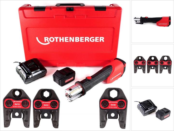 Actual product image Rothenberger ROMAX 4000 Press jaw set SV15-22-28 mm, 1x 4 Ah