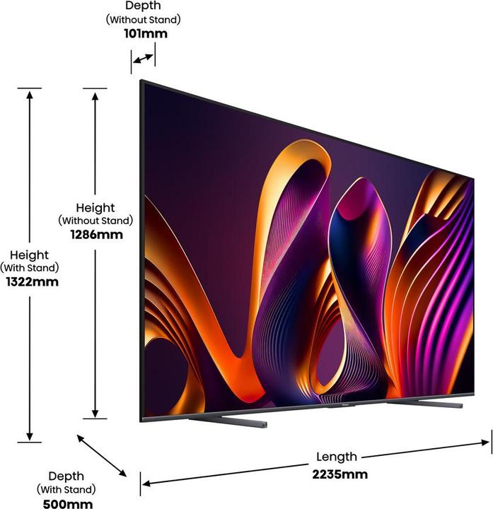 Actual product image Hisense TV 100E77NQ Pro (100", QLED, 4K, 2024)