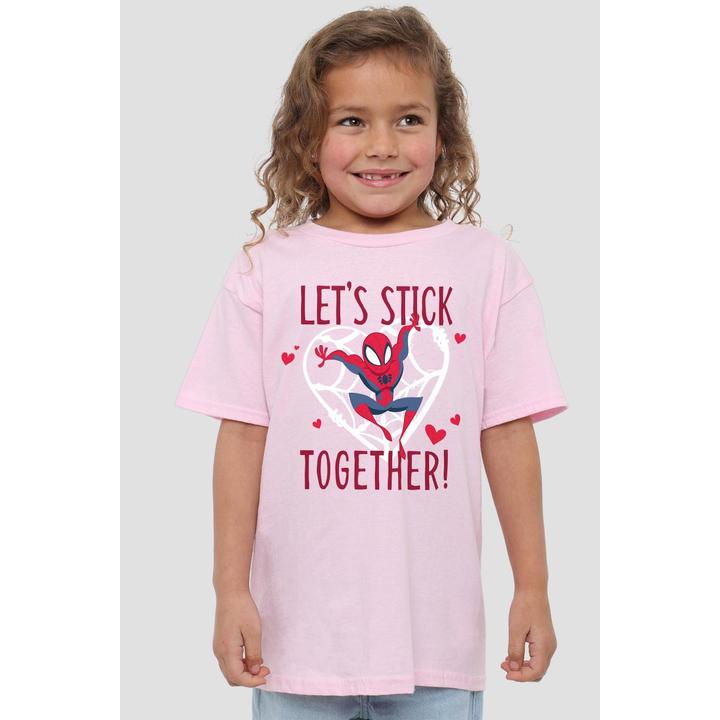 Actual product image Spiderman Childrens/Kids Stick Together Valentine's Day T-Shirt (152, 158)