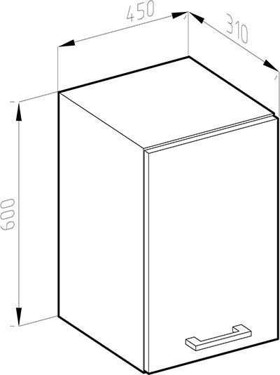 Image du produit Vicco Hängeschrank R-Line (45 x 31 x 60 cm)