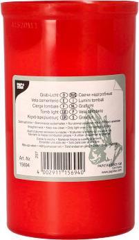 Produktbild Papstar Grablicht T3 rote Hülle (1 Stk.)